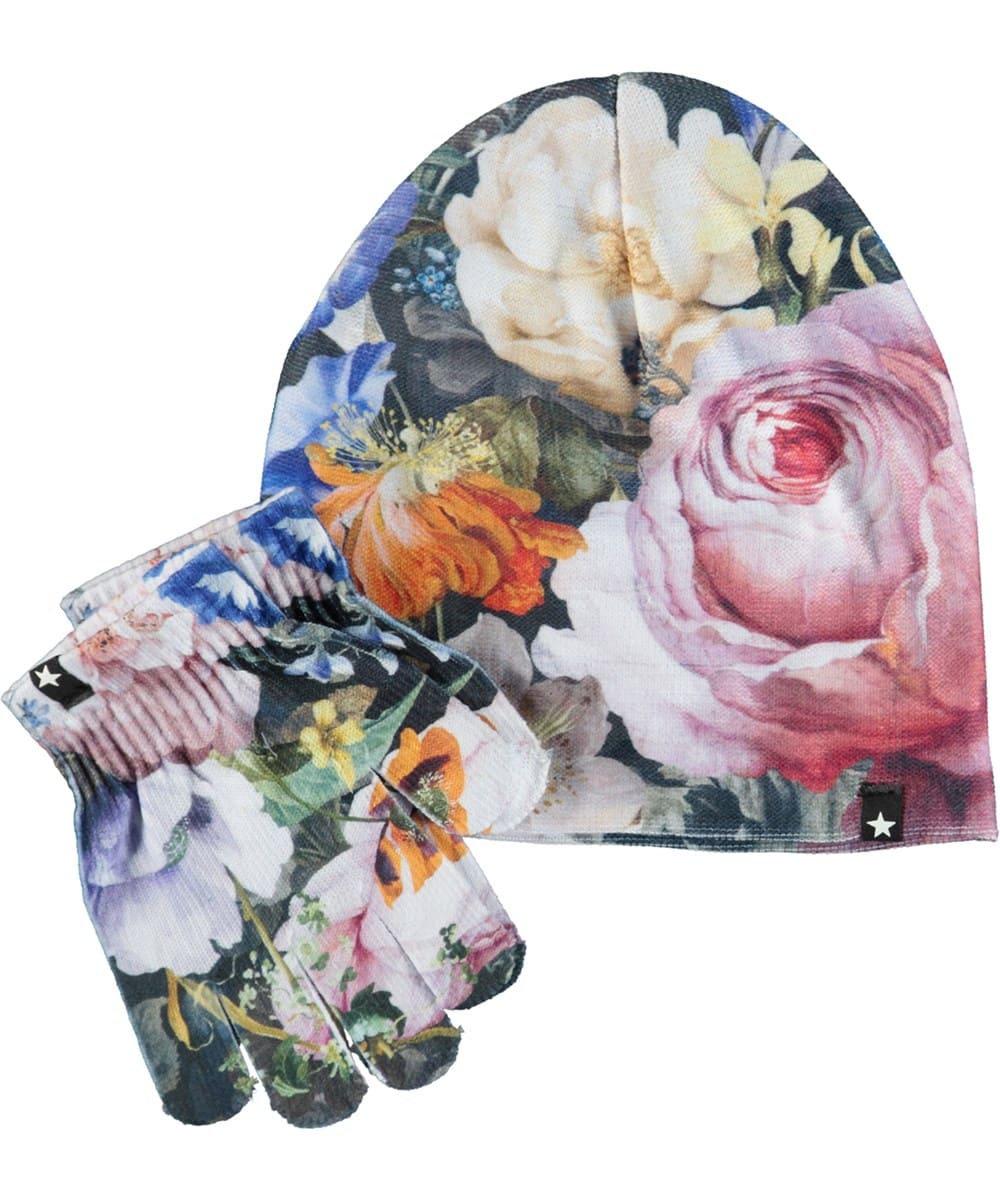 Комплект (шапка+перчатки) Kaya Floral