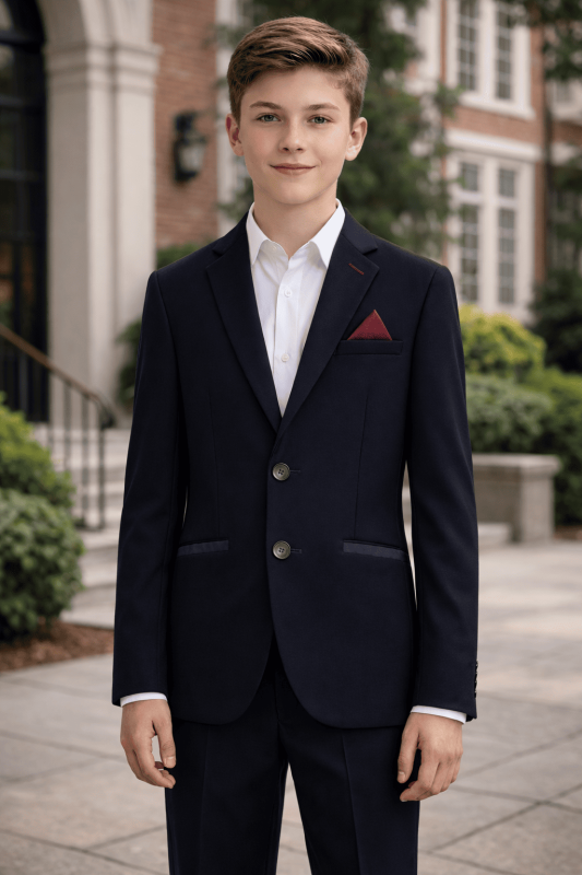 Пиджак для мальчика из трикотажа Тилли Стилли синий